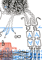 Hannes Kater  Detail einer Zeichnung aus dem Dezember 2023