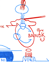 Hannes Kater  Detail einer Zeichnung aus dem Februar 2023