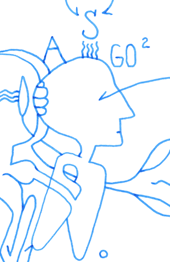 Hannes Kater  Detail einer Tageszeichnung auf Instagram, 2021