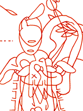 Hannes Kater  Detail einer Tageszeichnung, 2021