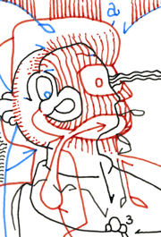 Hannes Kater  Detail einer Tageszeichnung, Februar 2022