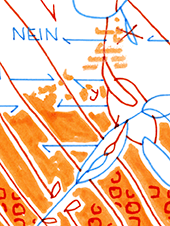 Hannes Kater  Detail einer Tageszeichnung, Oktober 2022