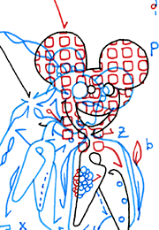 Hannes Kater  Detail einer Tageszeichnung auf Instagram, 2021