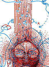 Hannes Kater  Detail einer Tageszeichnung auf Instagram, 2021