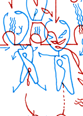 Hannes Kater  Detail einer Tageszeichnung auf Instagram, 2021