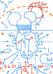 Hannes Kater  Detail einer Tageszeichnung auf Instagram, 2021