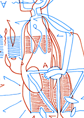 Hannes Kater  Detail einer Tageszeichnung auf Instagram, 2021