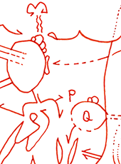 Hannes Kater  Detail einer Tageszeichnung auf Instagram, 2021