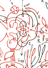 Hannes Kater  Detail einer Tageszeichnung auf Instagram, 2021