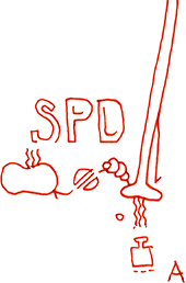 Hannes Kater  Detail einer Tageszeichnung auf Instagram, 2021