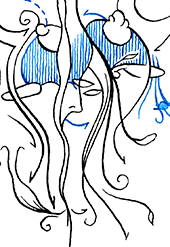 Hannes Kater  Detail einer Tageszeichnung