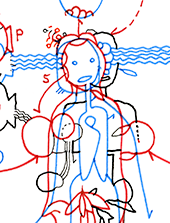 Hannes Kater  Detail einer Tageszeichnung