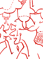 Hannes Kater  Detail einer Tageszeichnung