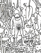 Hannes Kater  Detail einer Tageszeichnung auf Instagram, 2021