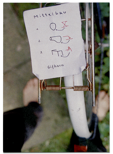 Werbekarte f&uuml;r die Manifesta in Z&uuml;rch 2017 - bezeichnet von Hannes Kater