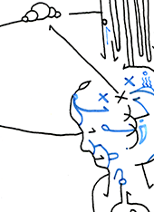 Hannes Kater  Detail einer Tageszeichnung aus der 16. KW 2020 auf Instagram