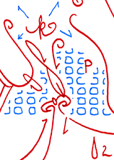 Hannes Kater  Detail einer Tageszeichnung 