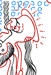 Hannes Kater  Detail einer Tageszeichnung