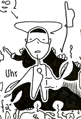 Hannes Kater  Detail einer Tageszeichnung aus der 16. KW 2020 auf Instagram