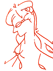 Hannes Kater  Detail einer Tageszeichnung aus der 1. KW 2020 auf Instagram