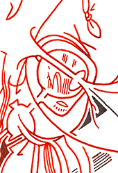 Hannes Kater  Detail einer Tageszeichnung aus der 2. KW 2020 auf Instagram