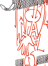 Hannes Kater  Detail einer Tageszeichnung aus der 2. KW 2020 auf Instagram