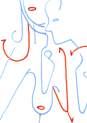 Hannes Kater  Detail einer Tageszeichnung aus der 8. KW 2020 auf Instagram