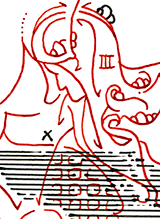 Hannes Kater  Detail einer Tageszeichnung aus der 33. KW auf Instagram