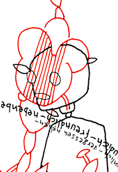 Hannes Kater  Detail einer Tageszeichnung aus der 49. KW auf Instagram