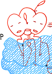 Hannes Kater  Detail einer Tageszeichnung aus der 4. KW 2020 auf Instagram