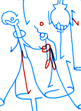 Hannes Kater  Detail einer Tageszeichnung aus der 6. KW 2020 auf Instagram