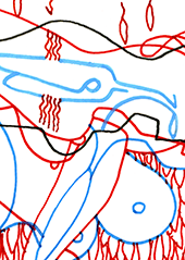 Hannes Kater  Detail einer Tageszeichnung aus der 15. KW 2020 auf Instagram