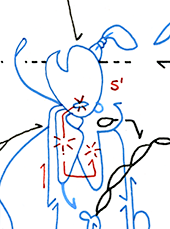 Hannes Kater  Detail einer Tageszeichnung aus der 16. KW 2020 auf Instagram