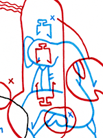 Hannes Kater  Detail Instagram-Zeichnung vom 02.12.2018