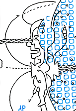 Hannes Kater  Detail der Tageszeichnung vom 14.01.2019 auf Instagram