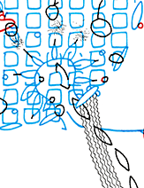 Hannes Kater  Detail der Tageszeichnung vom 21.02.2019 auf Instagram