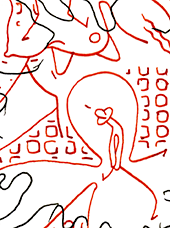 Hannes Kater  Detail einer Tageszeichnung aus der 20. KW auf Instagram