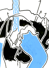 Hannes Kater  Detail einer Tageszeichnung aus der 21. KW auf Instagram