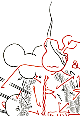 Hannes Kater  Detail einer Tageszeichnung aus der 26. KW auf Instagram