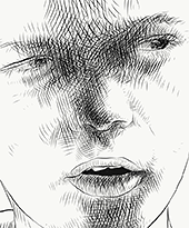 Hannes Kater  Detail Instagram-Zeichnung vom 09.08.2018