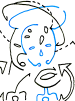 Hannes Kater  Detail Instagram-Zeichnung vom 18.10.2018