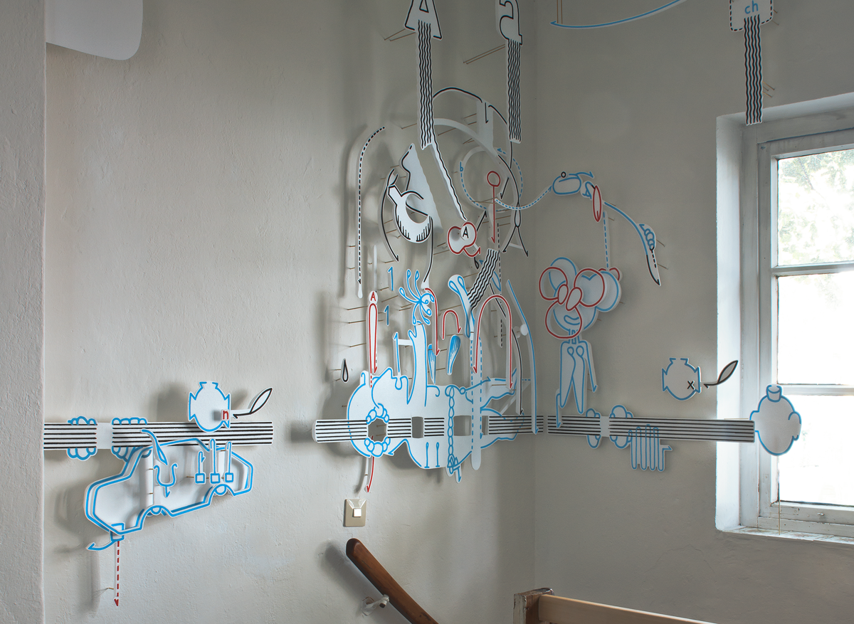 Hannes Kater: Frag nicht. Oder: die Beweglichkeit des Ged&auml;chtnisses - Raumzeichnung 2014