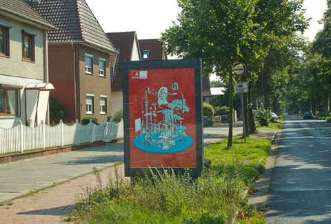 Hannes Katers Beitrag zu: Inside the City eine Open Air Gallery, Bremen 2015 - Foto: Harald Falkenhagen