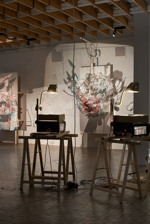 Hannes Kater roomdrawing Raumzeichnung &uuml;berbrechen Akademie der K&uuml;nste 2012