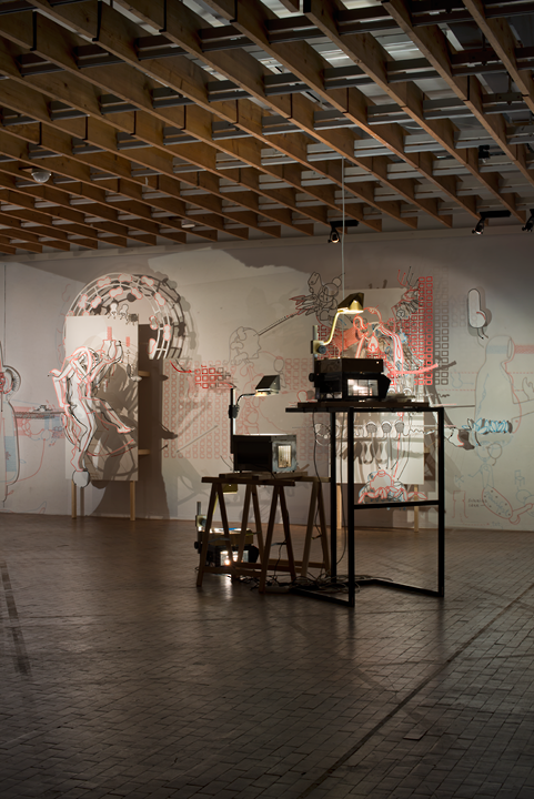 Hannes Kater roomdrawing Raumzeichnung &uuml;berbrechen Akademie der K&uuml;nste 2012