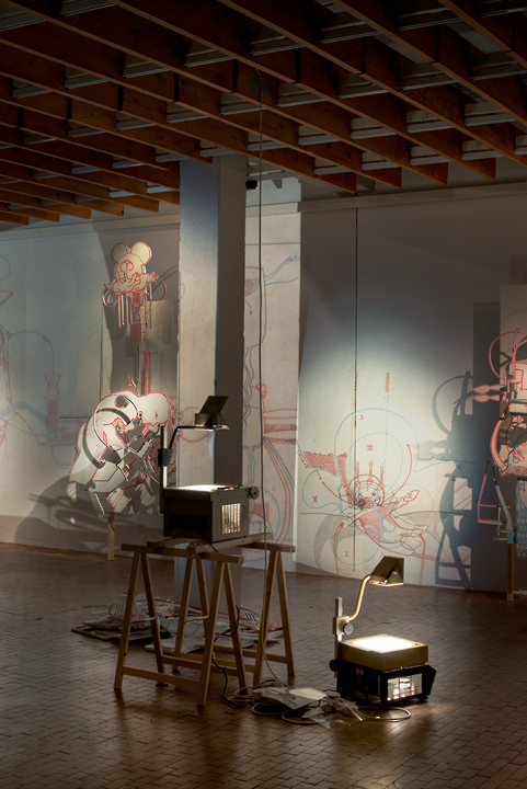 Hannes Kater roomdrawing Raumzeichnung &uuml;berbrechen Akademie der K&uuml;nste 2012