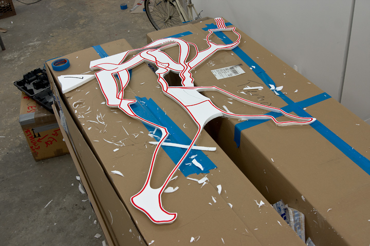 Station "K&ouml;rpergrenzen" in einem fr&uuml;hen Stadium, Hannes Kater 2011