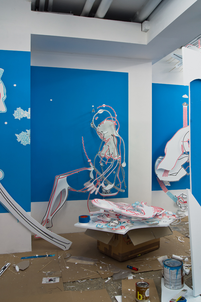 Station 7: Körpergrenzen (beim Aufbau) A Sense of Where You Are, Hannes Kater 2011