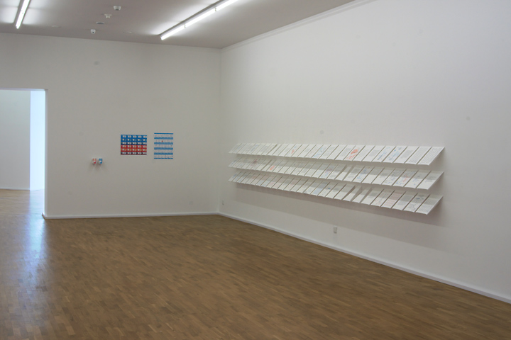 Je mehr ich zeichne - Installationsansicht der Zeichnungen von Hannes Kater im Museum f&uuml;r Gegenwartskunst Siegen