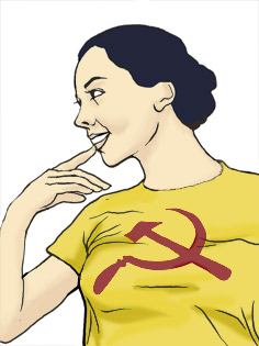 Hannes Kater - Hammer&Sichel-T-Shirttr&auml;gerin